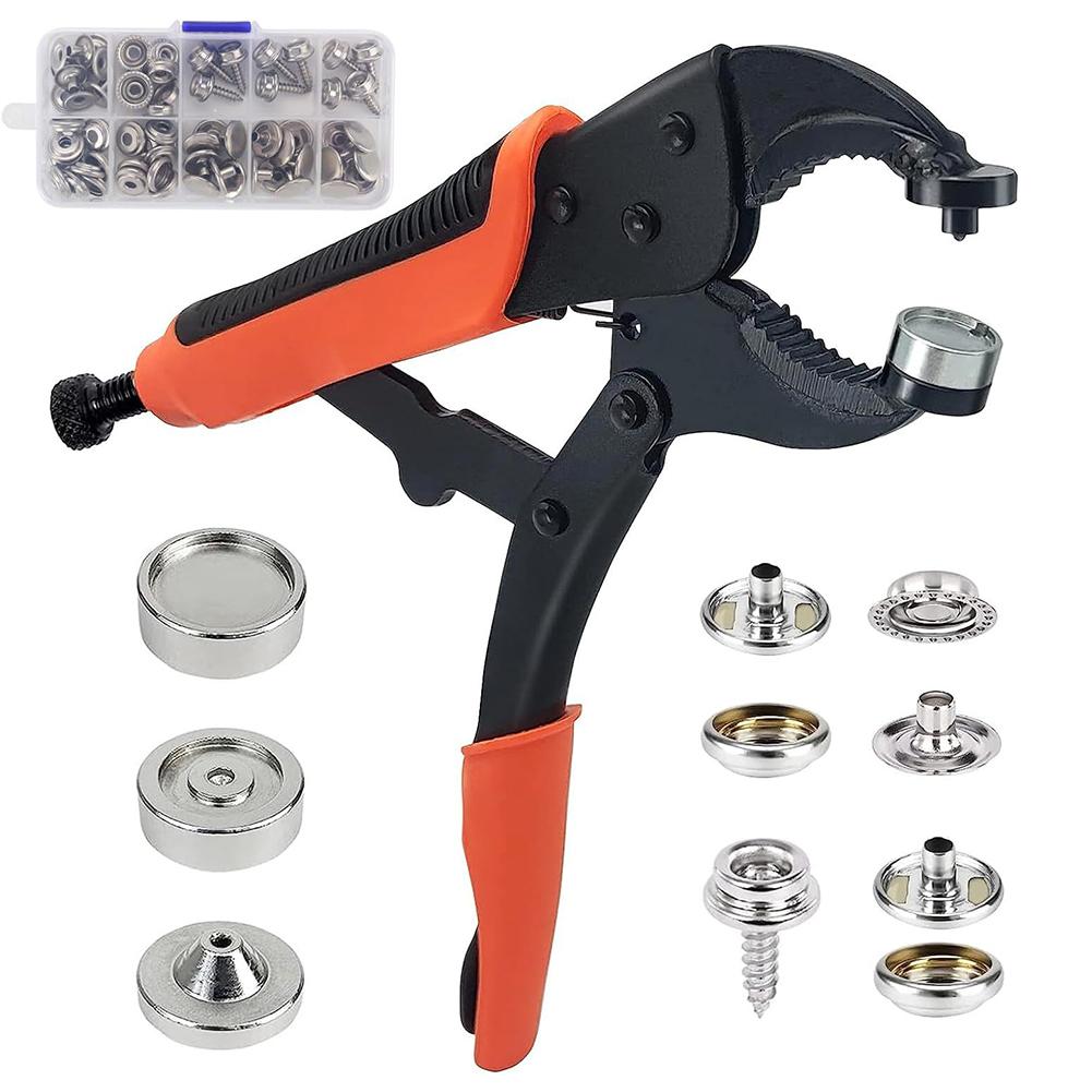 Snap Fastener Set - Szczypce do zatrzasków ze stali nierdzewnej,