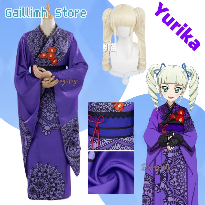 Cosplay Prop Patterns - Aikatsu! Yurika Toudou Yukata Kimono Strój