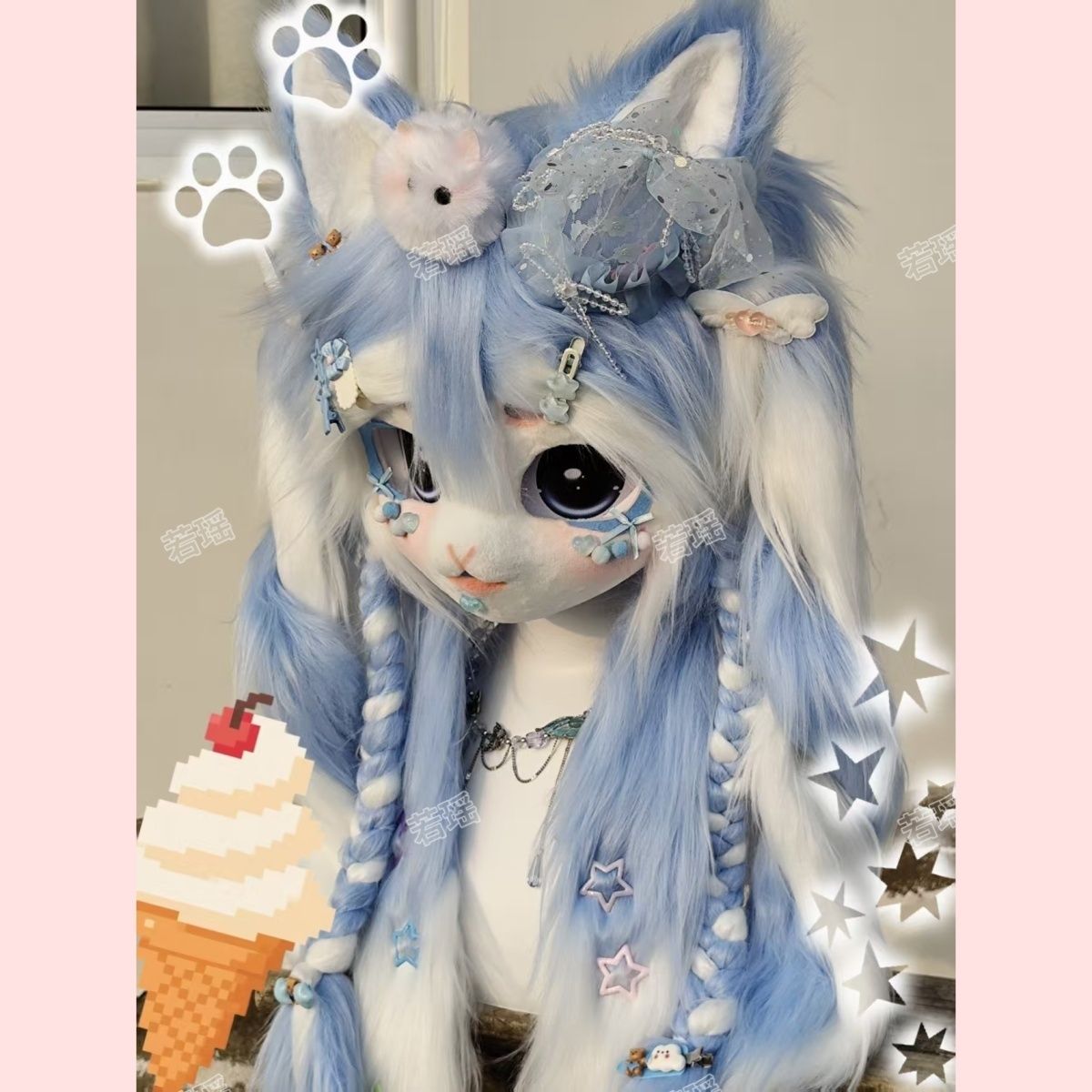 Cosplay Prop Making - Niestandardowy Projekt OC Kocia Maska Kemono