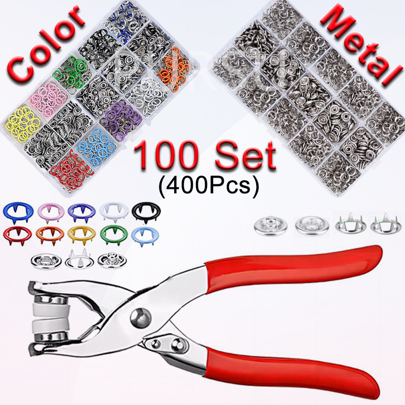 100-zestaw szczypiec zatrzasko – Snap Fastener Set recenzja i cena